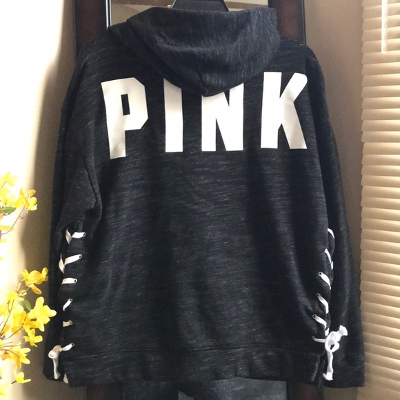 PINK Victoria's Secret Tops - VS Pink lace up hoodie